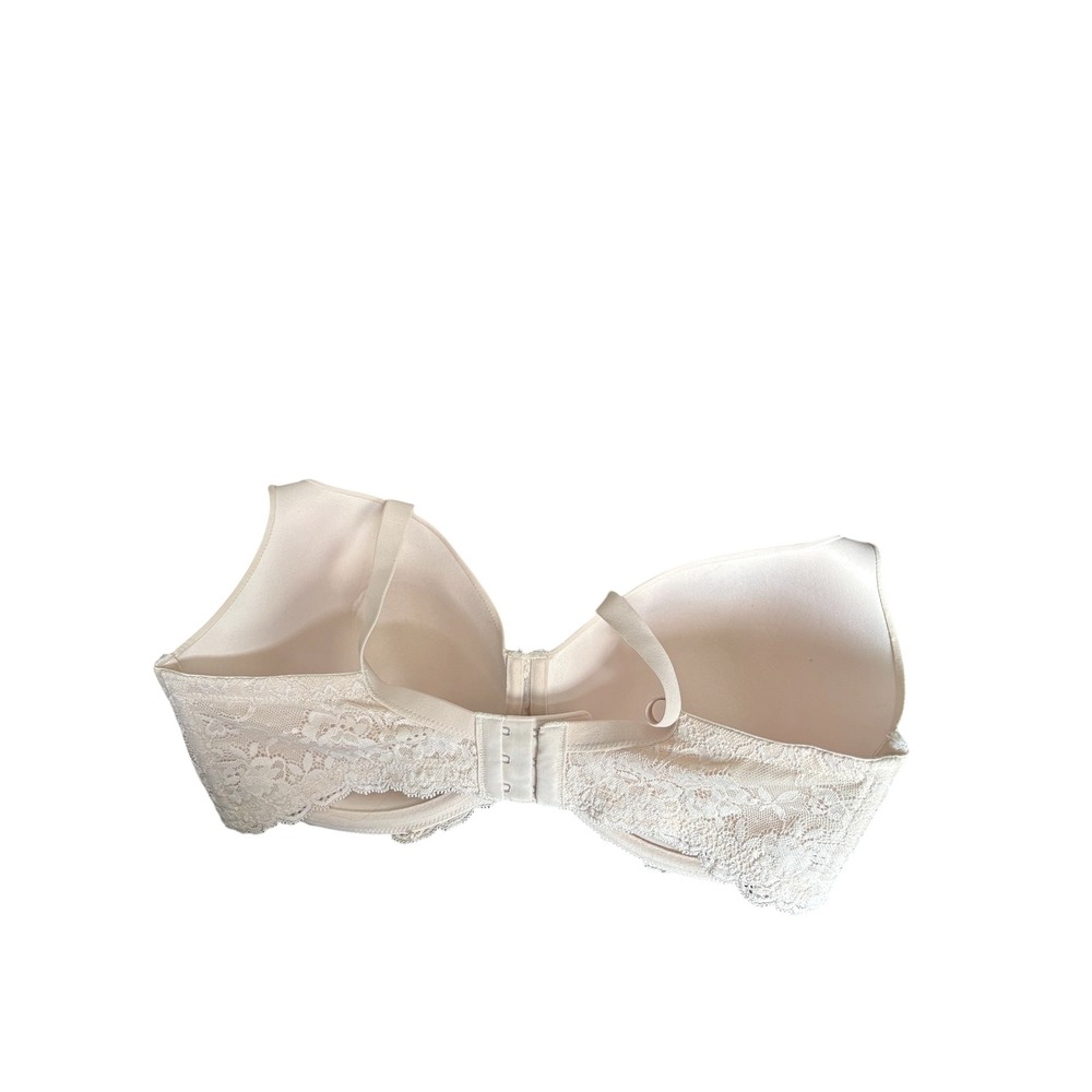 Montelle Intimates 36F Beige T-Shirt Bra Underwire Padded Lace‎ Trim Nude - Picture 3 of 6